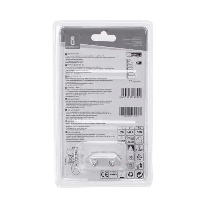 Aigostar - LED RGB Nachtlampje met schemersensor LED/0,5W/230V sneeuwvlok