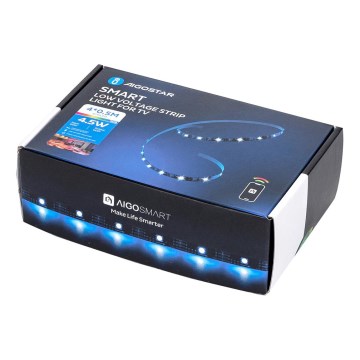 Aigostar - LED RGB Smart Dimbare strip 4x0,5m LED/4,5W/5V Wi-Fi + afstandsbediening