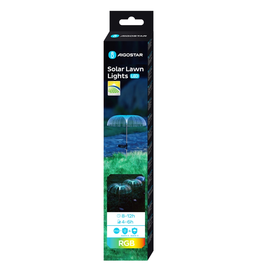 Aigostar - LED RGB Solar decoratief lamp LED/0,03W/1,2V 300 mAh 70cm IP44