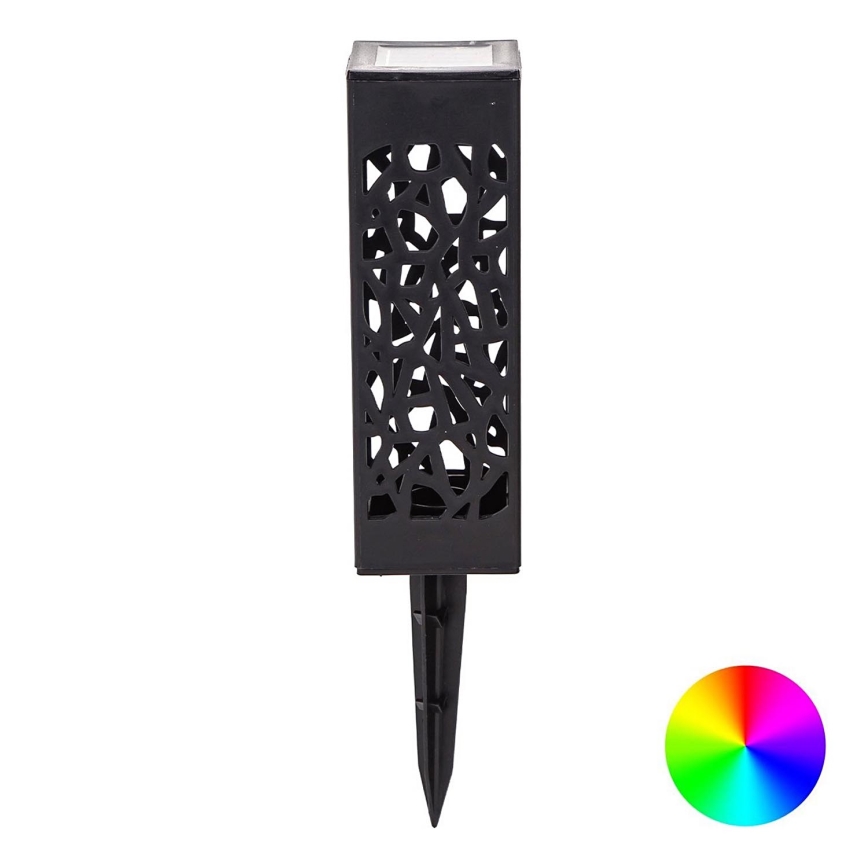 Aigostar - LED RGB Solar lamp LED/0,006W/1,2V 28,5cm zwart  IP44 100 mAh