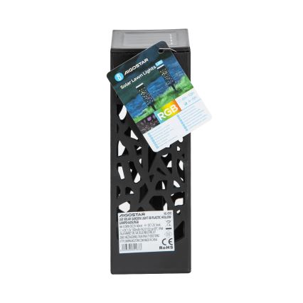 Aigostar - LED RGB Solar lamp LED/0,006W/1,2V 28,5cm zwart  IP44 100 mAh