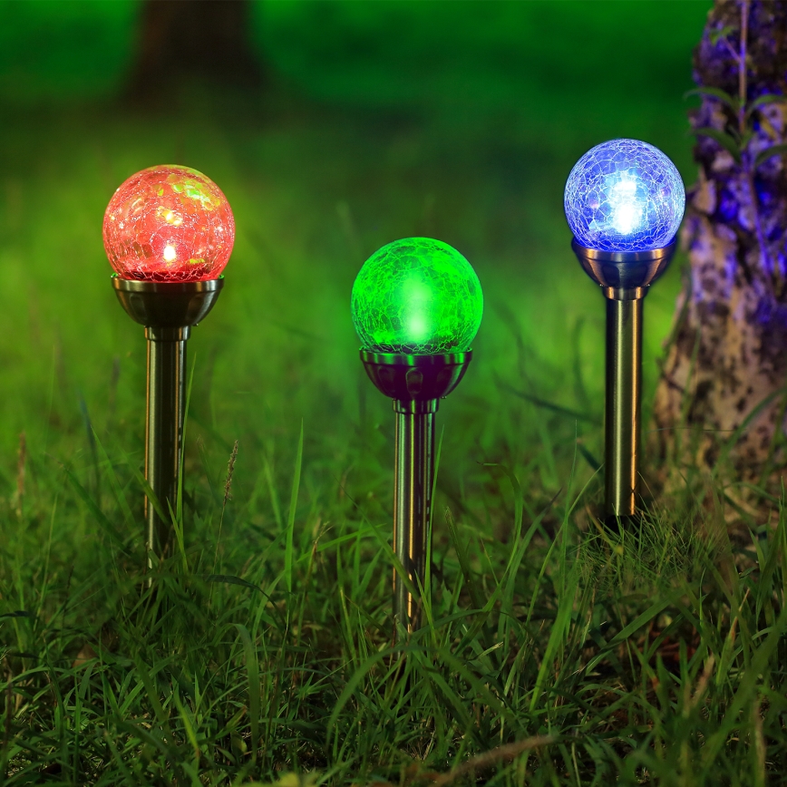Aigostar - LED RGB Solarverlichting LED/0,08W/2V IP44 200 mAh