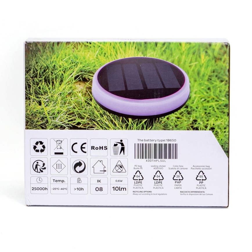 Aigostar - LED RGB Solarverlichting LED/0,6W/3,7V IP65