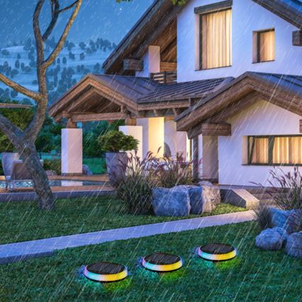 Aigostar - LED RGBIC Solar lamp LED/0,6W/3,7V IP65