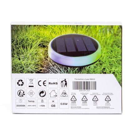 Aigostar - LED RGBIC Solar lamp LED/0,6W/3,7V IP65