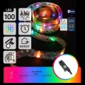 Aigostar - LED RGBICW slimme buitenlichtsnoer MESH, 100×LED, 10 m, IP44 + afstandsbediening