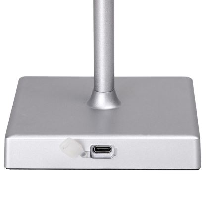 Aigostar - LED RGBW Buiten dimbare oplaadbare tafellamp LED/4W/5V 3600mAh wit/mat chroom IP54