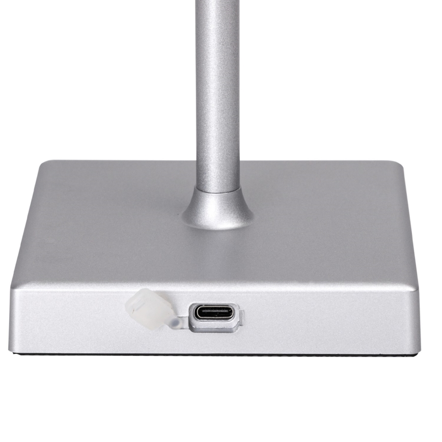 Aigostar - LED RGBW Buiten dimbare oplaadbare tafellamp LED/4W/5V 3600mAh wit/mat chroom IP54
