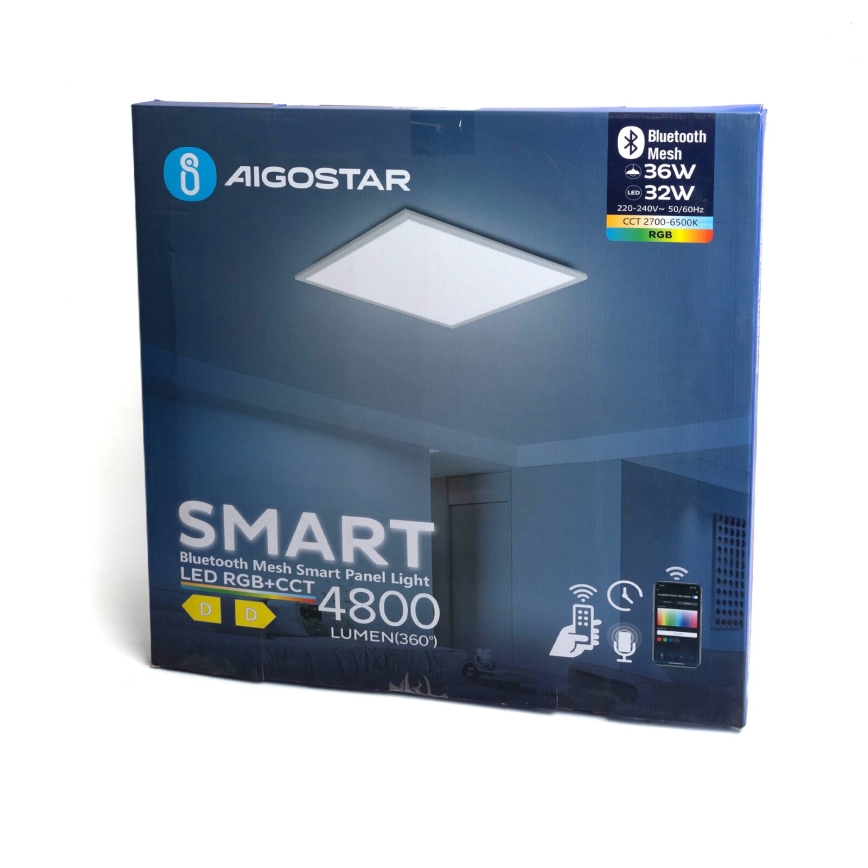 Aigostar - LED RGBW Dimbaar inbouwpaneel MESH LED/36W/230V 60x60 cm