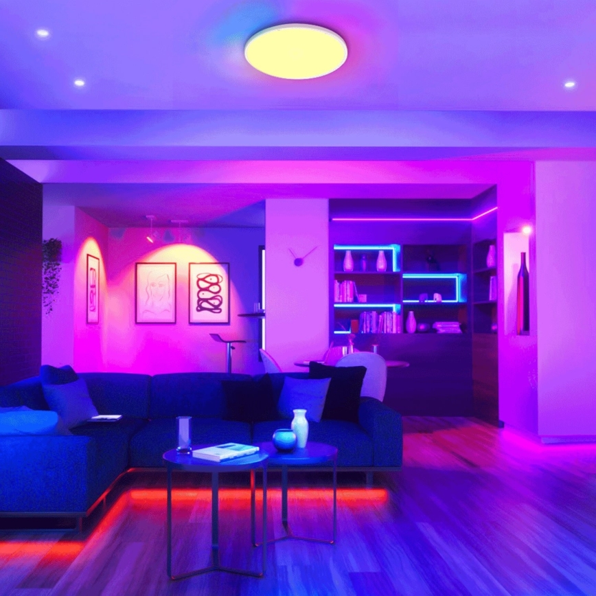 Aigostar - LED RGBW Dimbare badkamer plafondlamp LED/24W/230V 3000-6500K diameter 42 cm IP44 + afstandsbediening