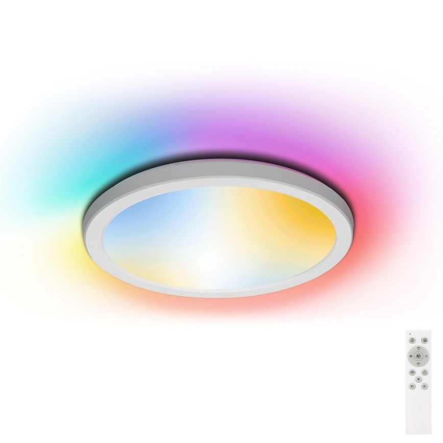 Aigostar - LED RGBW dimbare badkamer plafondlamp LED/18W/230V 3000-6500K Ø 30 cm IP44 + afstandsbediening