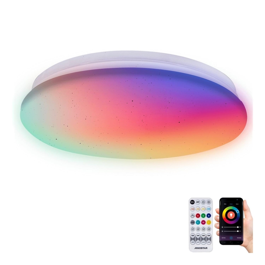 Aigostar - LED RGBW Dimbare badkamer plafondlamp MESH Smart LED/12W/230V IP44 + afstandsbediening