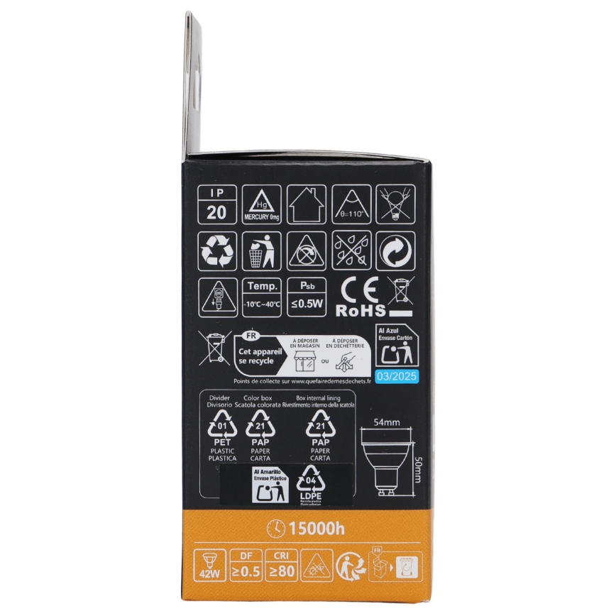 Aigostar - Dimbare LED RGBW GU10-lamp 6W/230V 3000K + afstandsbediening