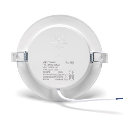 Aigostar - LED RGBW Dimbare hangende plafondverlichting LED/9W/230V 2700-6500K diameter 14,5 cm Wi-Fi