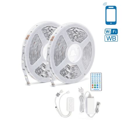 Aigostar - LED RGBW dimbare LED-strip/48W/12V 2x7,5 m Wi-Fi