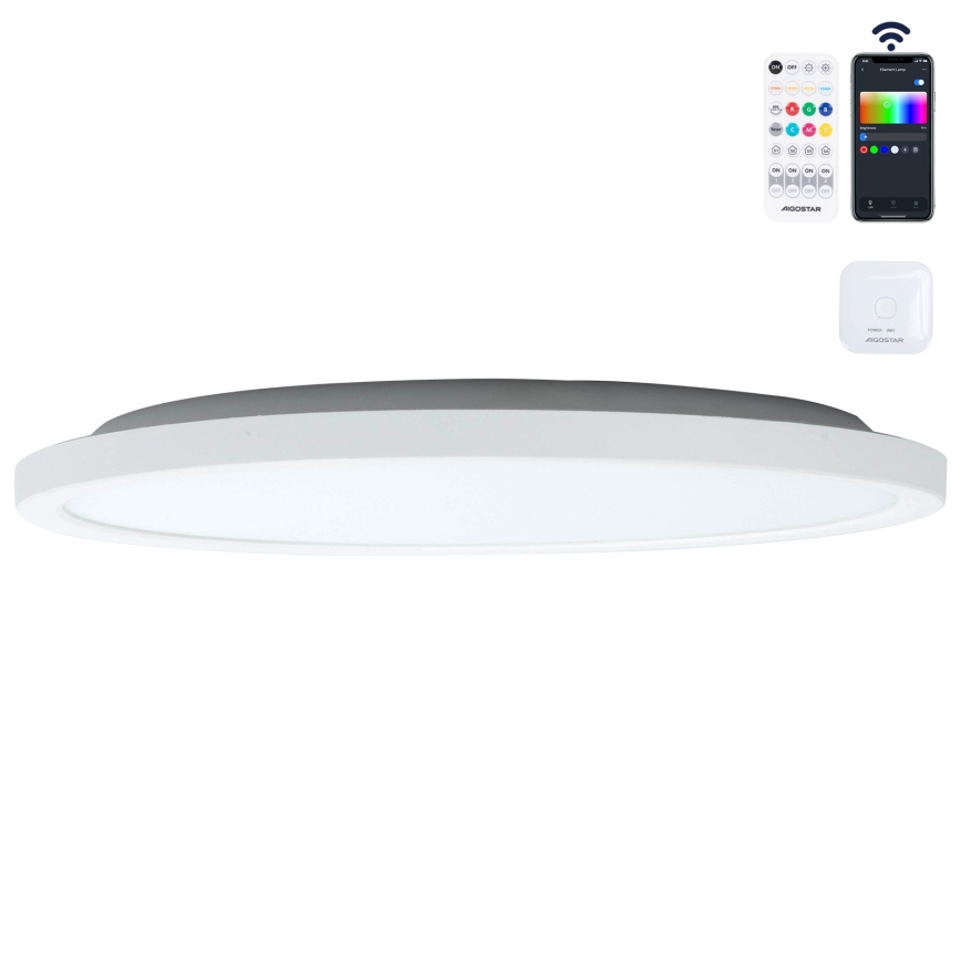 Aigostar - LED RGBW dimbare plafondlamp MESH LED/24W/230V 3000-6500K wit + afstandsbediening