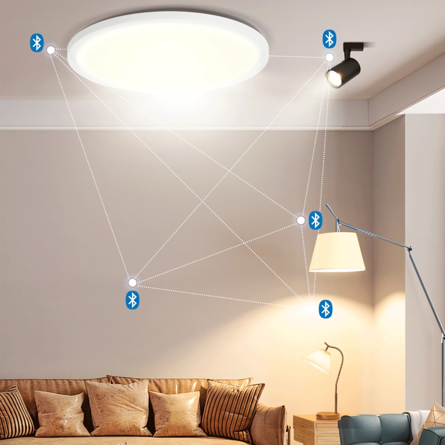 Aigostar - LED RGBW Dimbare plafondlamp MESH LED/36W/230V 3000-6500K wit + afstandsbediening