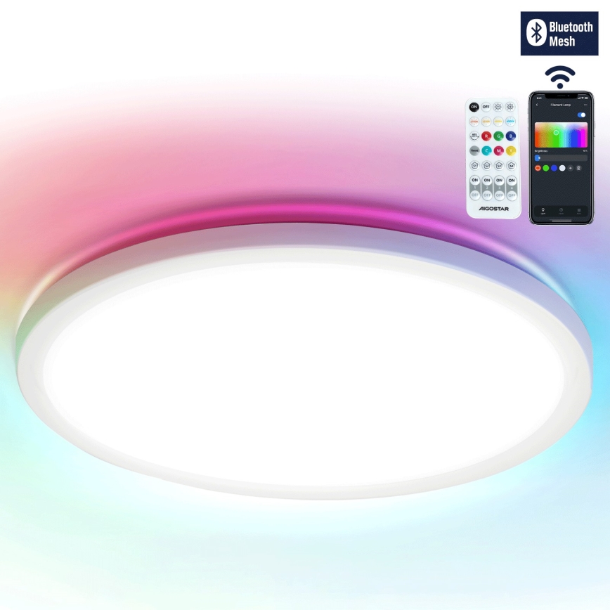 Aigostar - LED RGBW Dimbare plafondlamp MESH LED/36W/230V 3000-6500K wit + afstandsbediening