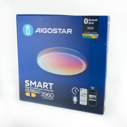 Aigostar - LED RGBW Dimbare plafondlamp MESH LED/36W/230V 3000-6500K + afstandsbediening