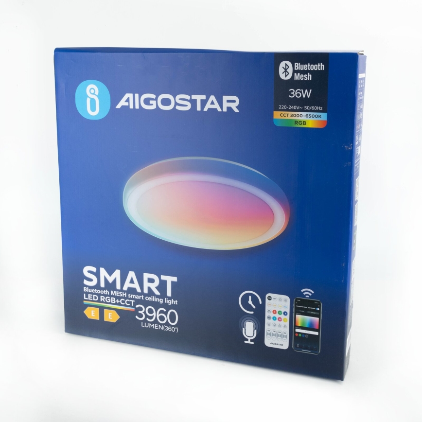 Aigostar - LED RGBW dimbare plafondlamp MESH LED/36W/230V 3000-6500K + afstandsbediening