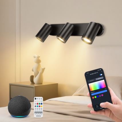 Aigostar - Dimbare LED RGBW-spot MESH 3xLED/4,9W/230V 2700-6500K wit + afstandsbediening