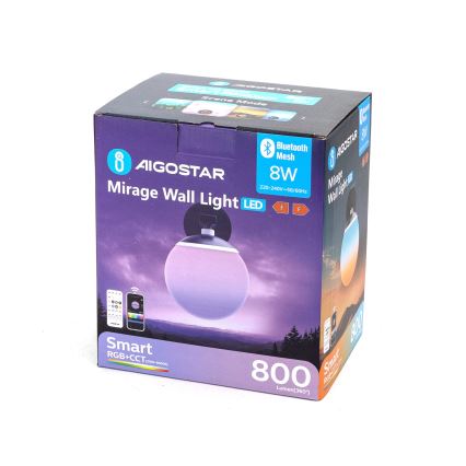Aigostar - LED RGBW Dimbare wandlamp MESH Smart LED/8W/230V + afstandsbediening