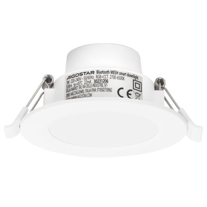 Aigostar - LED RGBW Dimbare inbouwlamp voor de badkamer MESH Smart LED/3W/230V 2700-6500K IP44