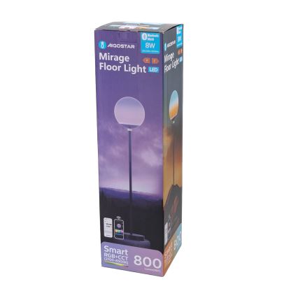Aigostar - LED RGBW Dimbare vloerlamp MESH LED/8W/230V + afstandsbediening