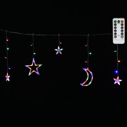 Aigostar - LED RGBY buiten kerstslinger 120xLED/8 functies 3x0,6m IP44 multicolor + afstandsbediening