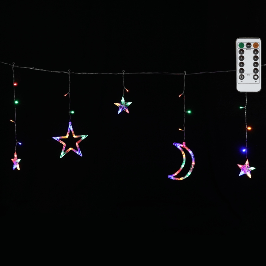 Aigostar - LED RGBY buiten kerstslinger 120xLED/8 functies 3x0,6m IP44 multicolor + afstandsbediening
