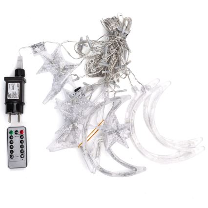 Aigostar - LED RGBY buiten kerstslinger 120xLED/8 functies 3x0,6m IP44 multicolor + afstandsbediening