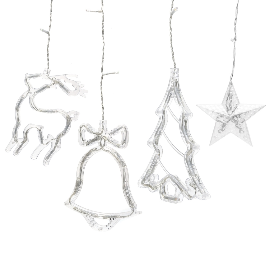 Aigostar - LED RGBY lichtsnoer voor buiten, 120 LED / 8 functies, 3 x 0,6 m, IP44, multicolor + afstandsbediening