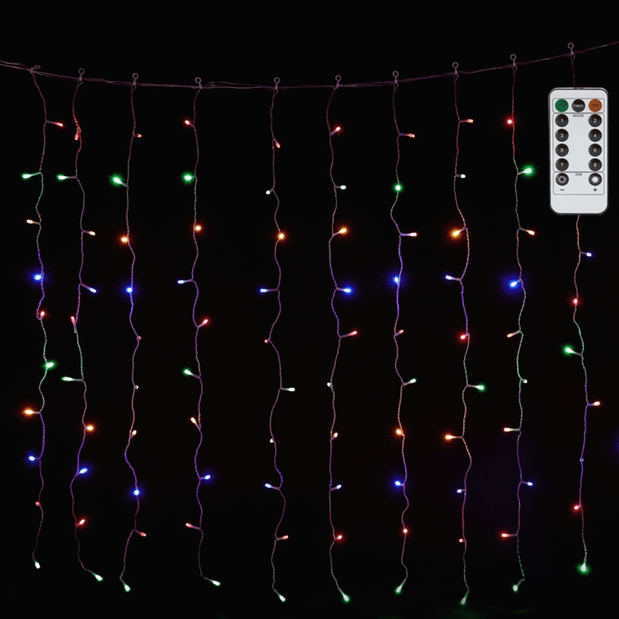 Aigostar - LED RGBY Buiten kerstverlichting 300xLED/8 functies 3x1m IP44 + met afstandsbediening