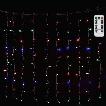 Aigostar - LED RGBY Buiten kerstsnoer 300xLED/8 functies 3x1m IP44 + afstandsbediening