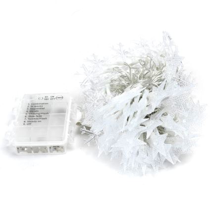 Aigostar - LED RGBY buiten kerstverlichting, 100 LED, 8 functies, 3x AA-batterijen, 10 m, IP44, met sterren