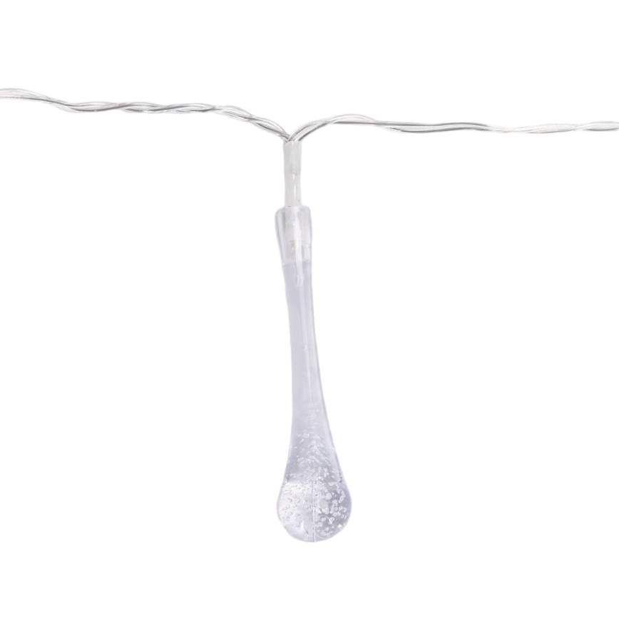 Aigostar - LED-buitenslinger 25xLED/8 functies 3xAA 2,5 m IP44 meerkleurige druppels