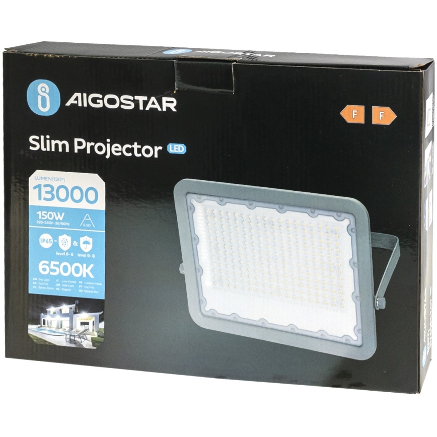Aigostar - LED Schijnwerper LED/150W/230V grijs 6500K IP65