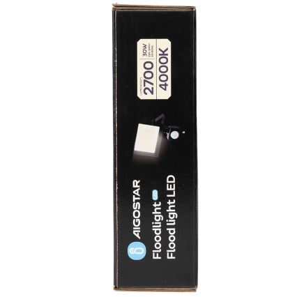 Aigostar - LED-schijnwerper met sensor 30W/230V 4000K IP65
