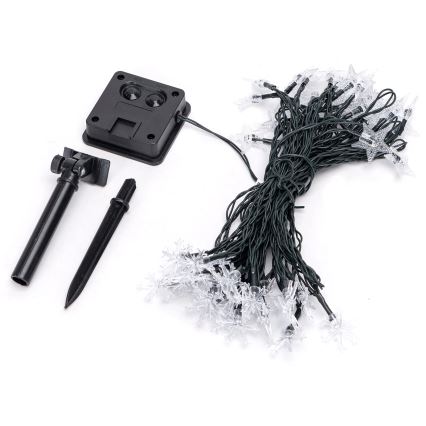 Aigostar - LED-snoer op zonne-energie 50xLED/8 functies 12m 800mAh IP65 warm wit