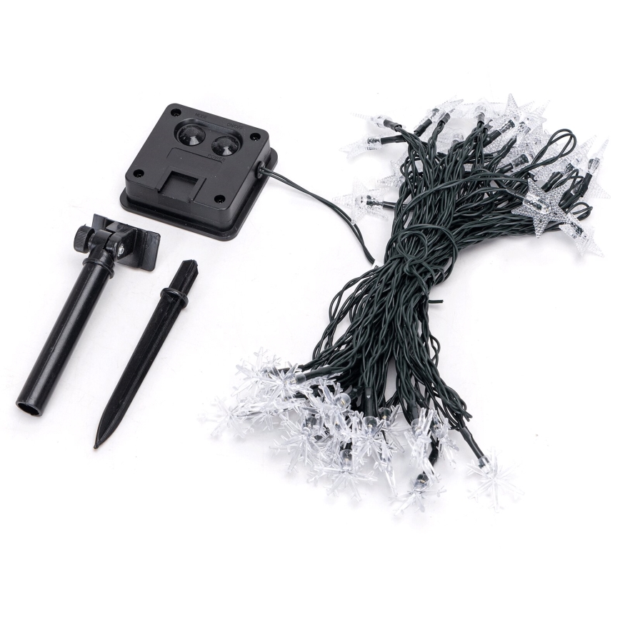 Aigostar - LED-snoer op zonne-energie 50xLED/8 functies 12m 800mAh IP65 warm wit