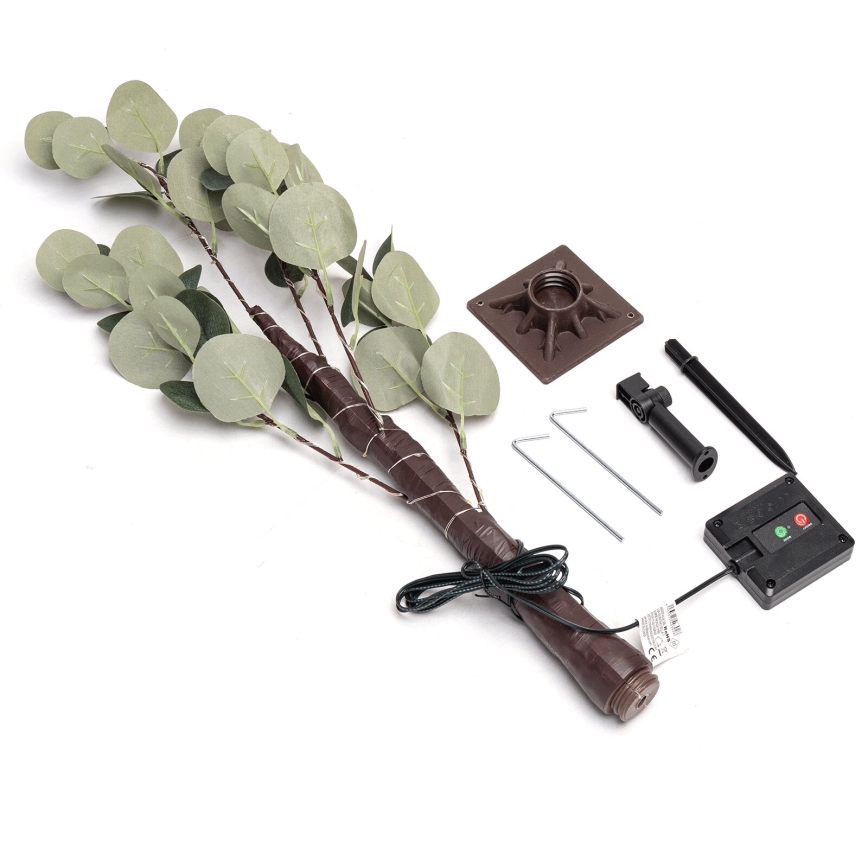 Aigostar - LED Solar decoratie 30xLED/2,6m IP65 300 mAh warm wit eucalyptus