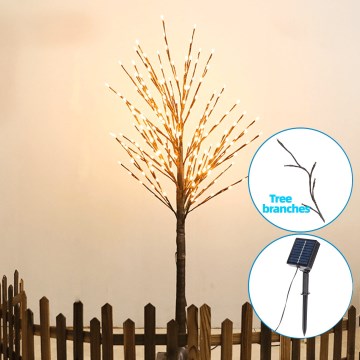 Aigostar - LED Solar decoratie 64xLED/3,2m IP65 warm wit boom