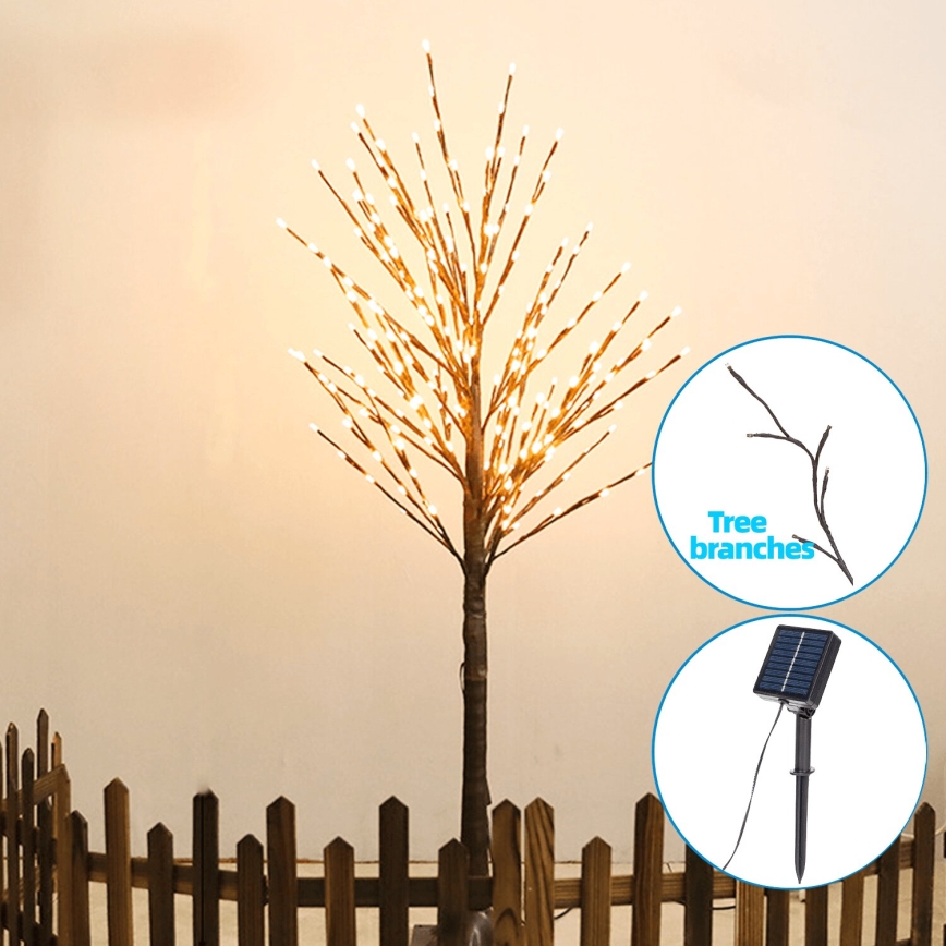 Aigostar - LED Solar decoratie 64xLED/3,2m IP65 warm wit boom