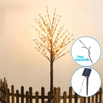Aigostar - LED Solar decoratie 96xLED/3,5m IP65 warm wit boom