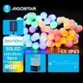 Aigostar - LED Solar Decoratieve lichtsnoer 50xLED/8 Functies 12m IP65 Meerdere kleuren