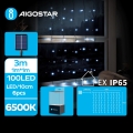 Aigostar - LED Solar Kerst lichtsnoer 100xLED/8 Functies 4x1m IP65 koud wit