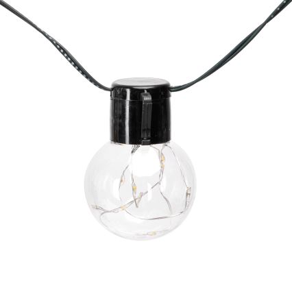 Aigostar - LED Solar Kerst lichtsnoer 10xLED/8 Functies 6,5m IP65 Meerdere kleuren