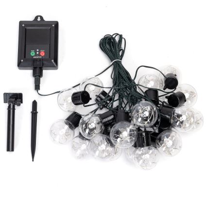 Aigostar - LED Solar Kerst lichtsnoer 20xLED/8 Functies 11,5m IP65 warm wit
