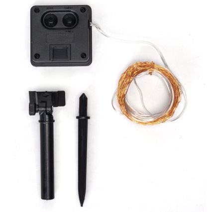 Aigostar - LED Solar Kerstketting 100xLED/8 Functies 12m IP65 800 mAh koud wit