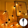 Aigostar - LED Solar Kerstketting 20xLED/11,5m IP65 1200 mAh warm wit